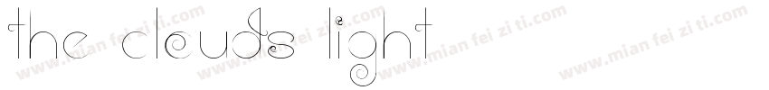 The clouds Light字体转换
